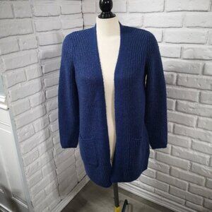 Cleo Ladies Size Medium Straight Fit Royal Blue Open Cardigan